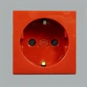 Модуль электрический одинарный красный MK Electric, 220В, 50х50 мм 