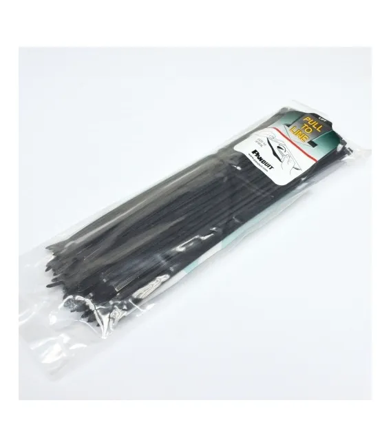 Стяжки Panduit 290x3.6 мм, черная, weather resistant, 100 шт