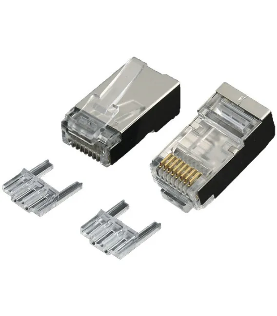 RJ-45 Кат. 6 FTP коннектор 50μ с вставкой OK-J20