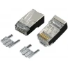 RJ-45 Кат. 6 FTP коннектор 50μ с вставкой OK-J20